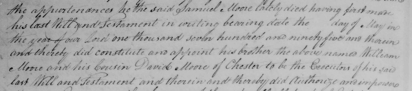 Deed for Samuel's lot